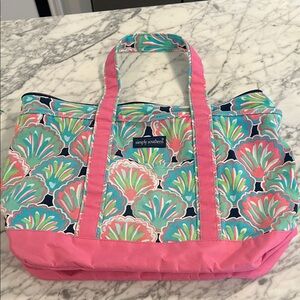 Simply Southern Pink and Green Floral Tote